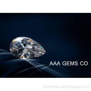 Unique White Color Loose Moissanite In Size 3 x 5 MM Pear S